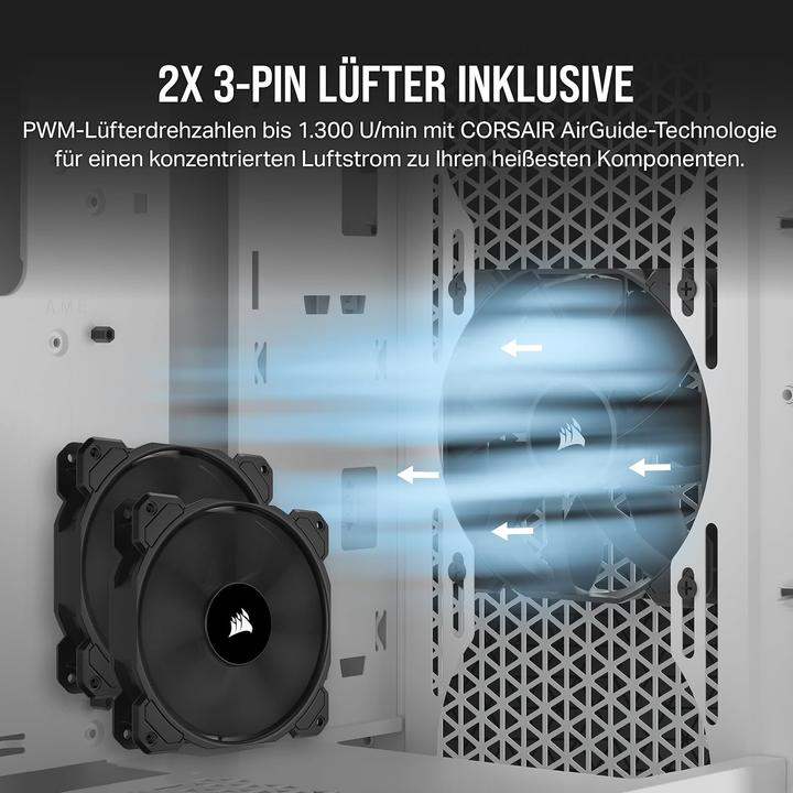 Productafbeelding Corsair 3000D Mid-Tower Wit met gehard glas (ATX)