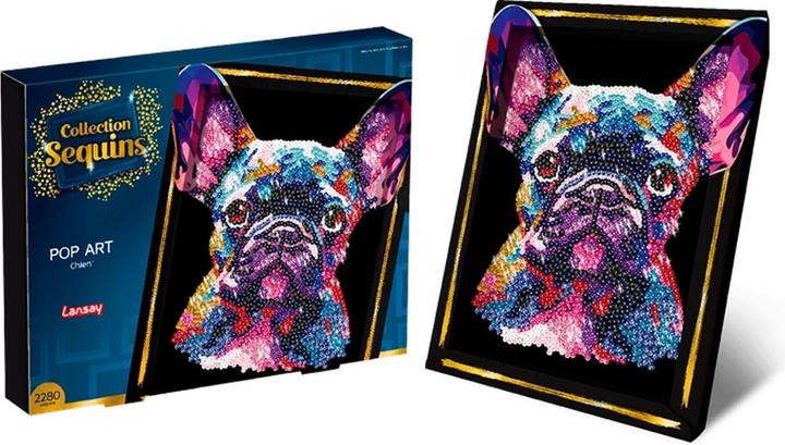 Actual product image Lansay Sequin art PopArt dog