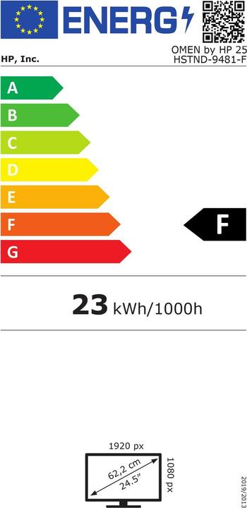 Label énergétique HP Présage 25 (1920 x 1080 pixels, 25")