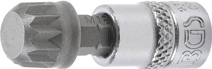 Image du produit BGS Douille à embouts | 6,3 mm (1/4") | denture multiple intérieure (pour XZN) M12 (6,3 mm)