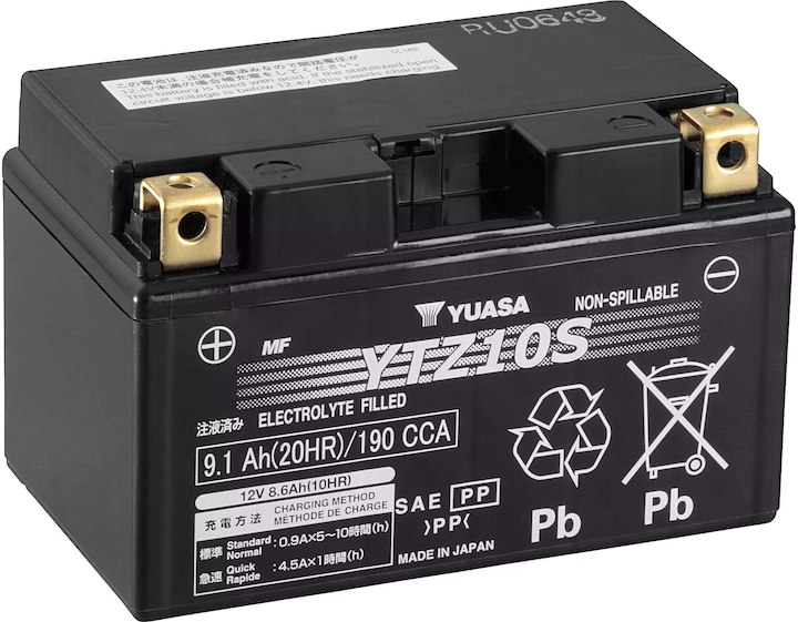 Yuasa YTZ10S (12 V, 9.10 Ah, 190 A)
