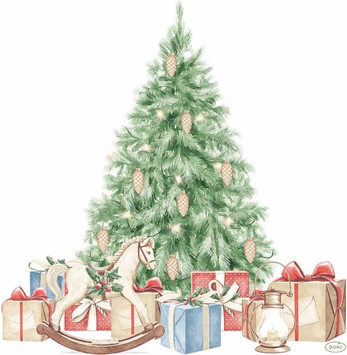 Image du produit Duni Serviette - Tree and Gifts (40 x 40 cm)