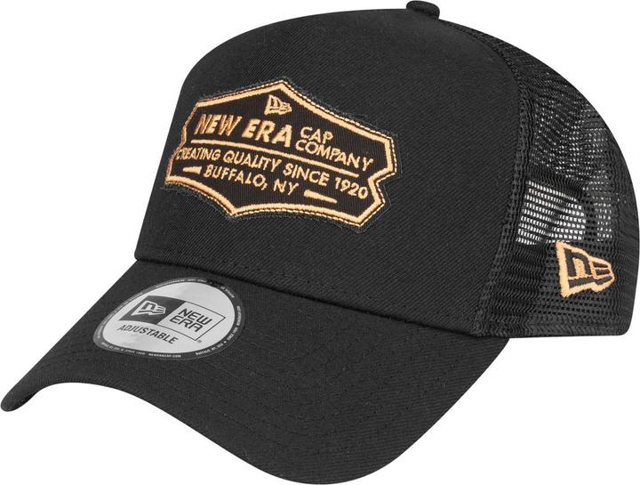 Produktbild New Era Adjustable Trucker Cap - RETRO PATCH schwarz / khaki (One Size)