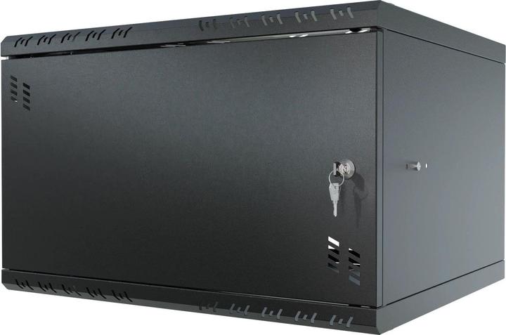 Actual product image Stalflex Rack Cabinet 19" 6U, 450mm, Metal Door, Black S-RC19-6U-450MB (19 inch rack)