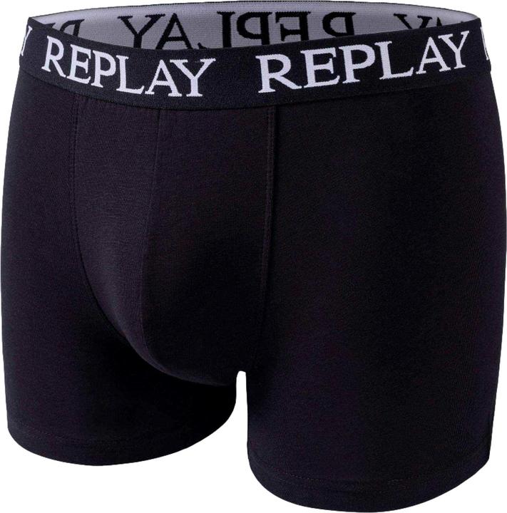 Immagine prodotto Replay Trunk BOXER Style 01/C Basic Cuff Logo im 2er Pack (XXL, Confezione da 2)