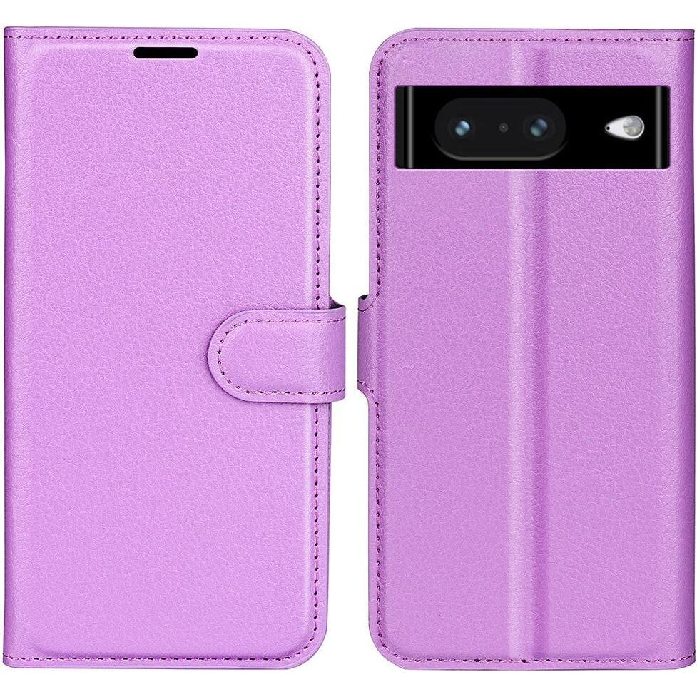 Cover-Discount Google Pixel 8 - Leder Etui Hülle violett (Google Pixel 8), Smartphone Hülle, Violett