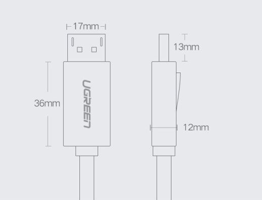 Produktbild Ugreen DisplayPort — DisplayPort (2 m, DisplayPort)