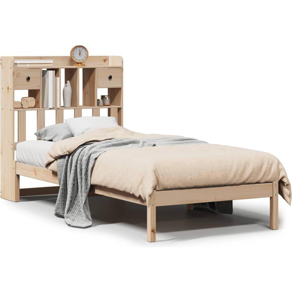 VidaXL, Bett, Massivholzbett Holzbett Bett Einzelbett Bettgestell 75x190cm Kiefernholz (75 x 190 cm)