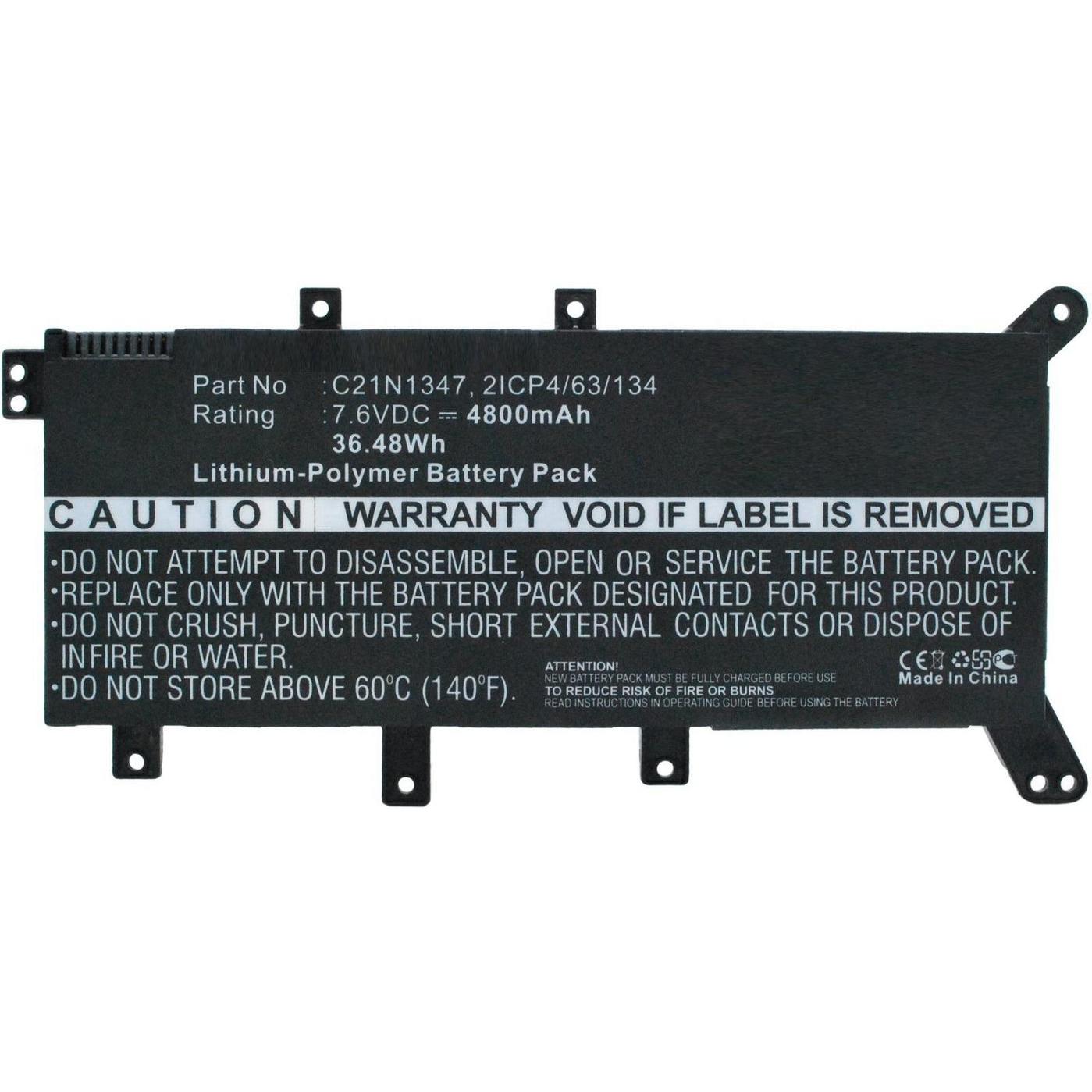 Thumbnail - CoreParts MBXAS-BA0135 (6 Zellen, 4800 mAh), Notebook Akku, Schwarz