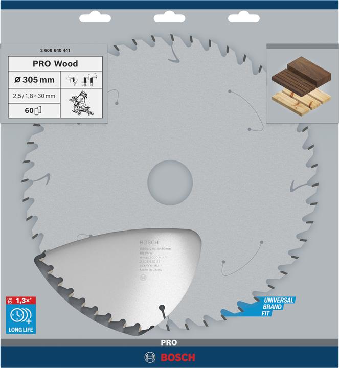 Actual product image Bosch Professional Zubehör PRO Wood circular saw blade, 305 x 2.5 x 30 mm