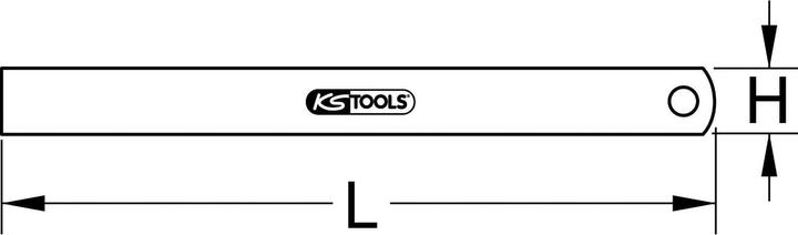 Actual product image KS Tools Semi-flexible steel rule (0.50 m)