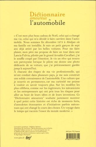 Image du produit Dictionnaire amoureux de l'automobile (Français, De Meo Luca, 2024)