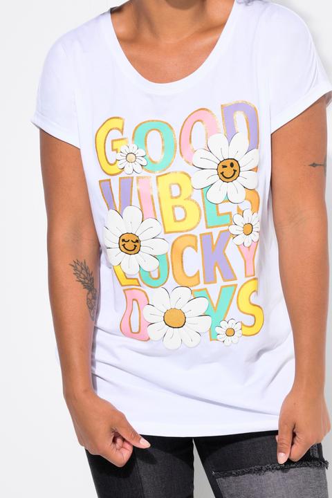 Immagine prodotto Angel of Style T-Shirt, Blumen/Statement-Motiv, Halbarm (52)