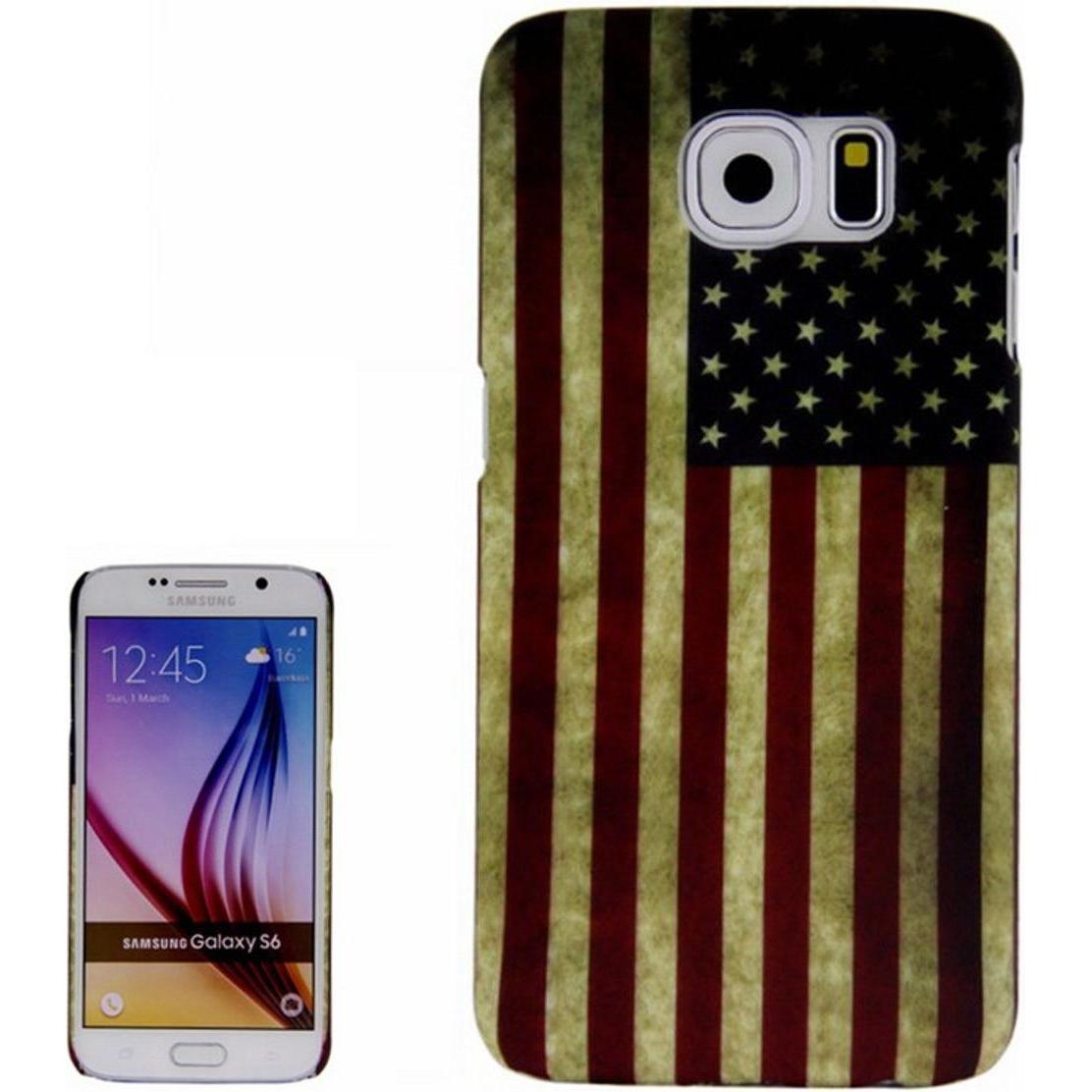 König Design Schutzhülle Hard Case für Handy Samsung Galaxy S6 SM G920F Motiv Retro Fahne USA (Samsung Galaxy S6), Smart...