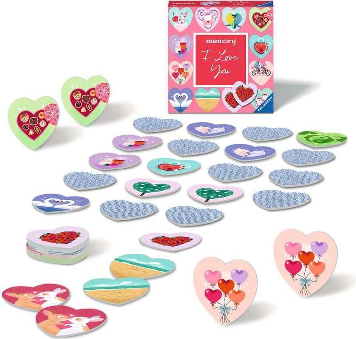 Produktbild Ravensburger moments memory® I love you - 22398 - Spieleklassiker - 24 in Herzform (Deutsch)