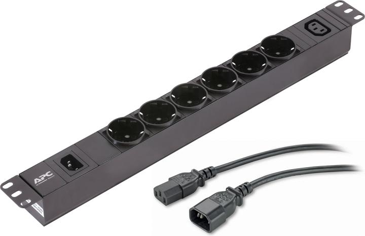 APC EPDU1010B-SCH, Standard, 1U, Einphasig, Horizontal, Aluminium, Schwarz