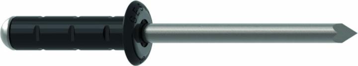 Produktbild Gesipa PG Blindniet Al/A2 4x10mm RAL9005 schwarz KS 0,5-6,5mm (Pack mit 500 St)