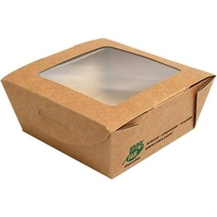 Papstar, Einweggeschirr, 87250 Einweg-Lebensmittelbehälter Karton, Polylactid (PLA) (40 x)