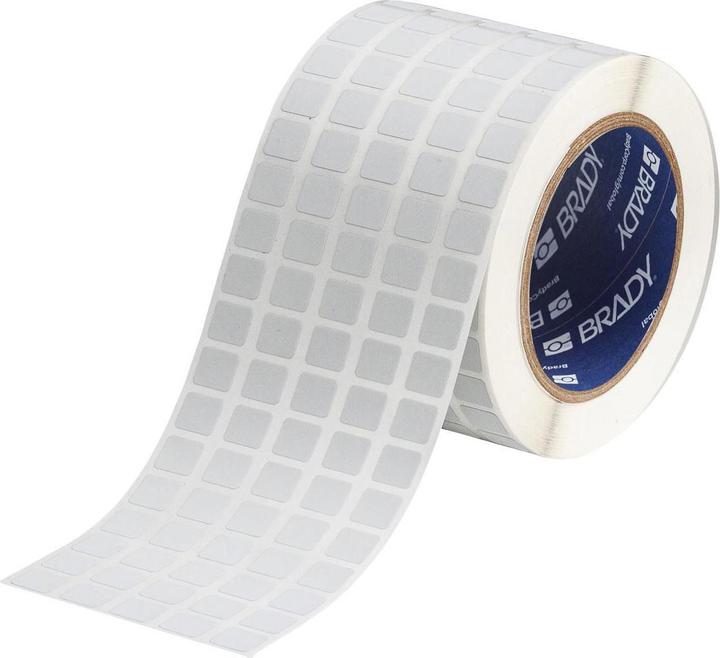 Produktbild Brady THT-12-438-10, metallisierter Polyester, fälschungssicher, Silber, matt, 12.70 x 11.10 mm, p