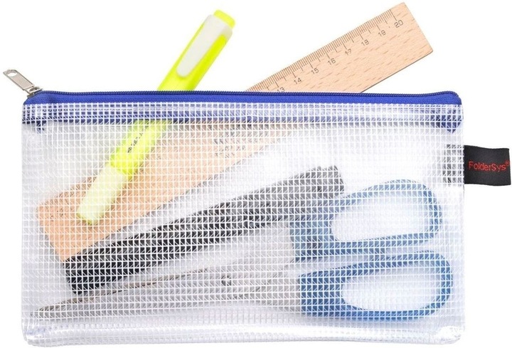 Actual product image Foldersys Zipped bag DIN long transparent/blue 0.20 cm (DL, 1 x)