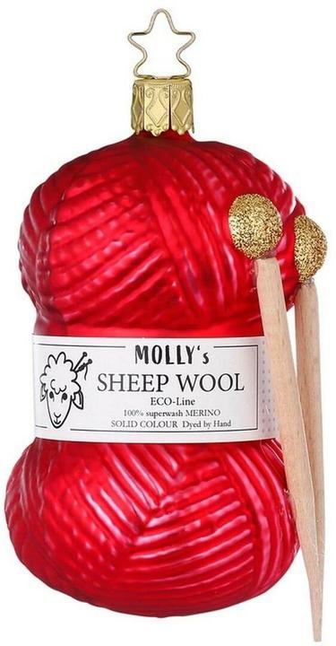 Actual product image Inge Glas Weihnachtskugel Wolle Rot (1x)