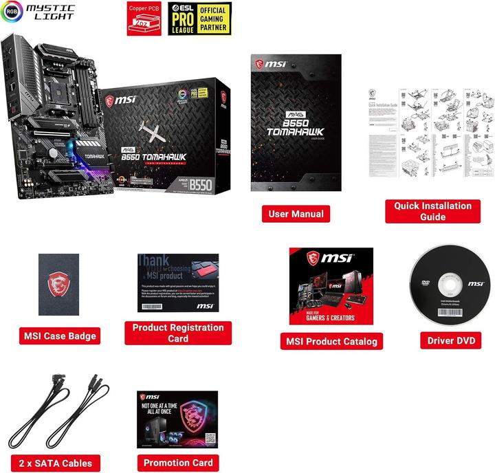 Immagine prodotto MSI MAG B550 TOMAHAWK (AM4, AMD B550, ATX)