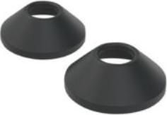 Actual product image Oras matt black 3/4" wall rose with a diameter of 70 mm - supplied in sets of 2 pieces