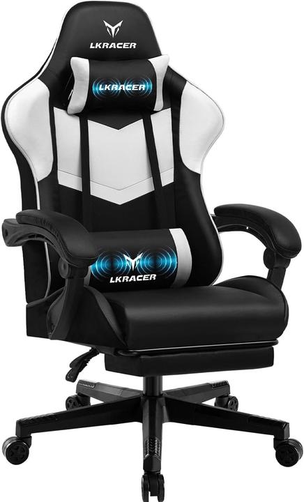 Actual product image Luckracer Ergonomic Gaming Chair with Adjustable Lumbar Support and Footrest
