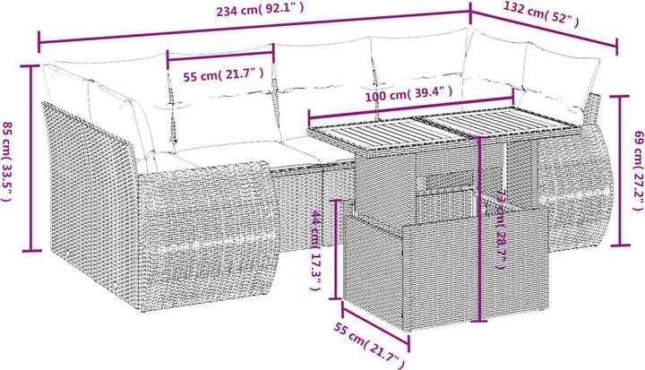 Produktbild vidaXL Garten Sofagarnitur