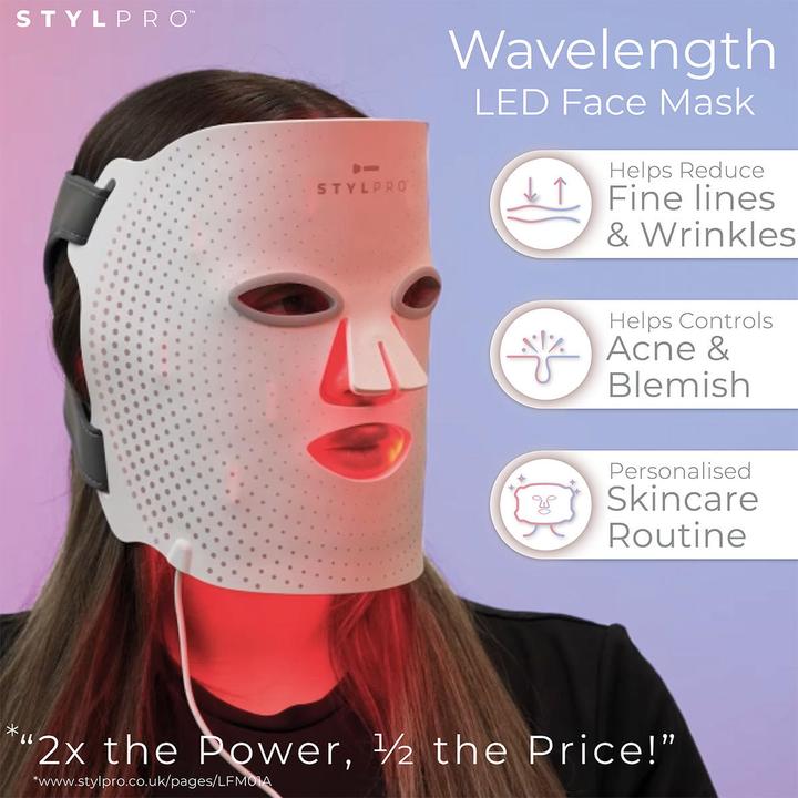 Actual product image Stylideas LED face mask with wavelength