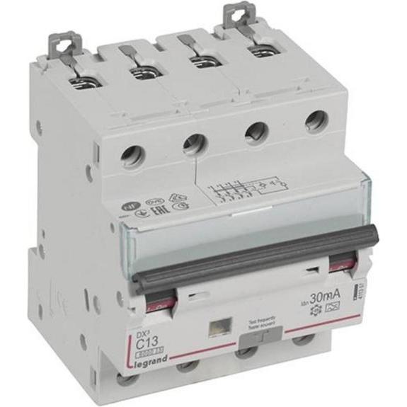 Legrand, Schutzschalter, 411357 FI-Schutzschalter/Leitungsschutzschalter 13 A 400 V/AC