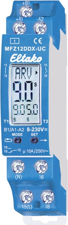 Image du produit Eltako Relais temporisé multifonction Fonctions contact inverseur libre de potentiel
