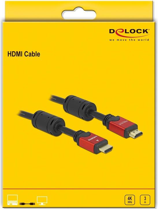 Produktbild Delock HDMI (Typ A) — HDMI (Typ A) (3 m, HDMI)
