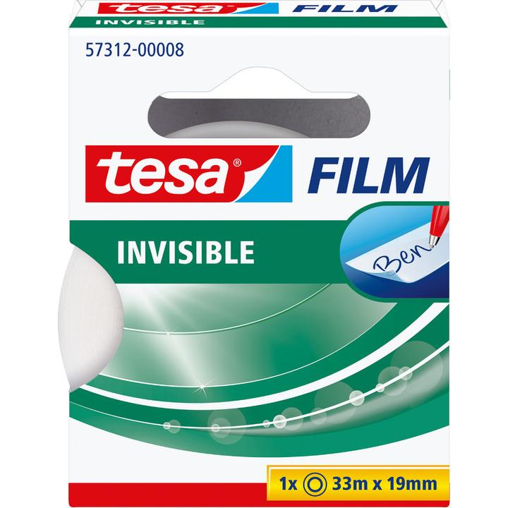Actual product image tesa 1x tesafilm INVISIBLE, matt-unsichtbar, alterungsbeständig und reissfest (19 mm)