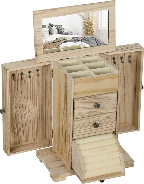 Produktbild Homcom Schmuckkästchen Paulownia-Holz Braun