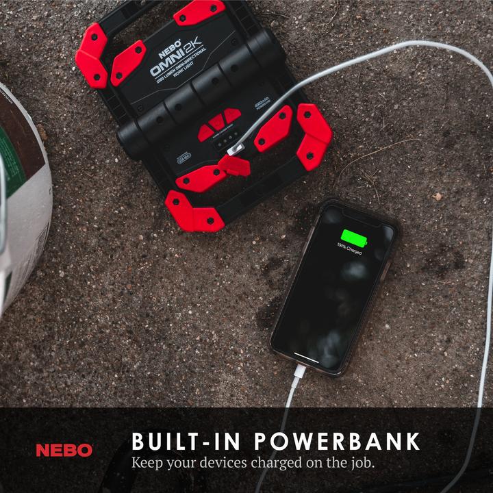 Actual product image Nebo OMNI 2K LED-Arbeitslampe (2000 lm)