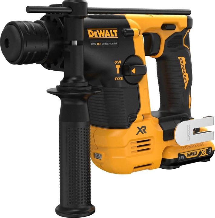 Image du produit DeWalt Marteau perforateur sans fil DCH072L2-QW 12V XR impact energy 1.1J SDS-plus Li-Ion w.2Batteries 3Ah (Fonctionnement sur batterie)