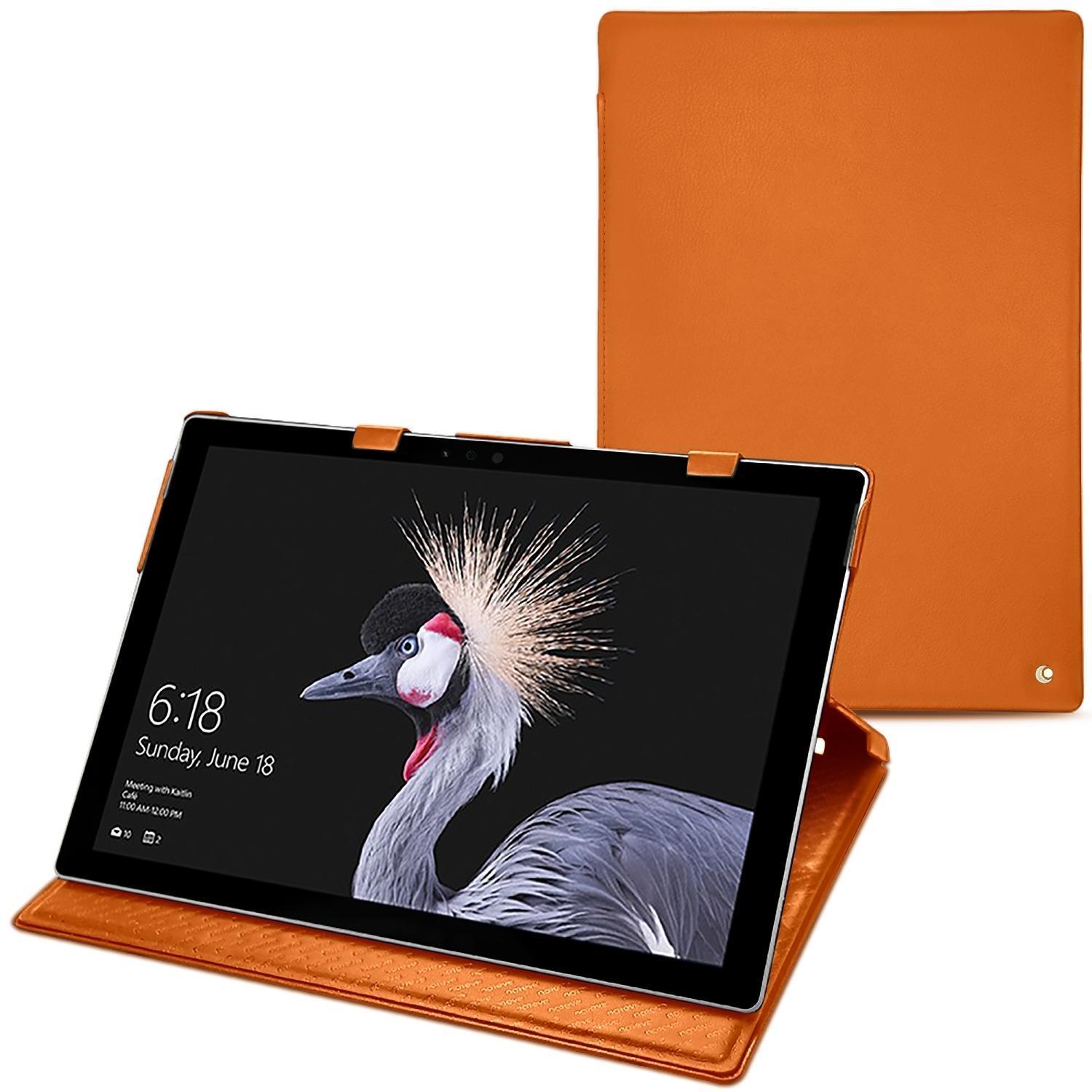 Noreve Lederschutzhülle (Surface Pro 6), Tablet Hülle, Orange