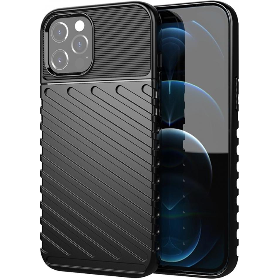 Screenguard Apple iPhone 12 Pro Max SpaceCase Impact-Resistant Hülle (Apple iPhone 12 Pro Max), Smartphone Hülle, Schwar...