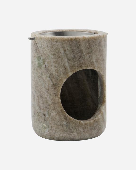 Actual product image Meraki Oil burner, MKMarble, BeigeSilver finish