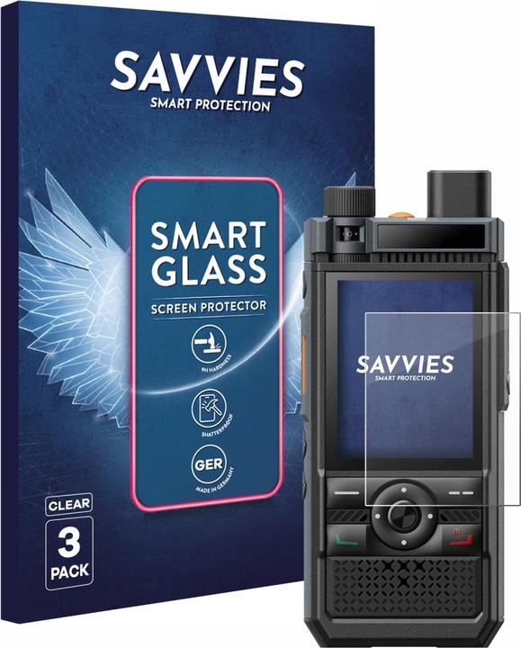 Actual product image Savvies 3x Smart Glass - 9H Hybrid Glass Screen Protector for Hytera P50