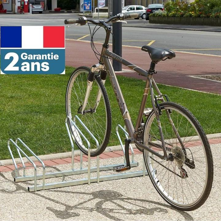 Produktbild Mottez Fahrradständer 6er verzinkt L:237cm,mit Hoch-/Tiefstellung