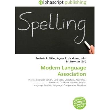 Modern Language Association, Fachbücher