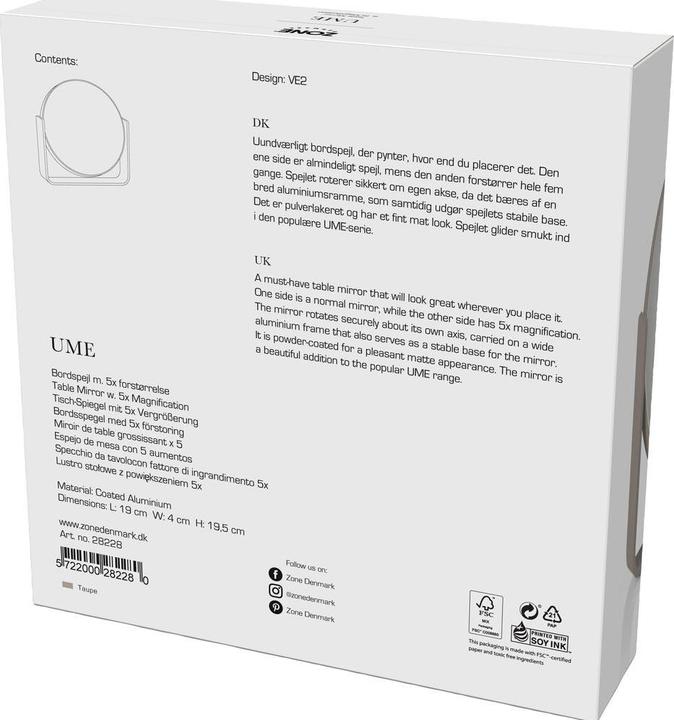 Actual product image Zone Denmark Table Mirror Ume Beige
