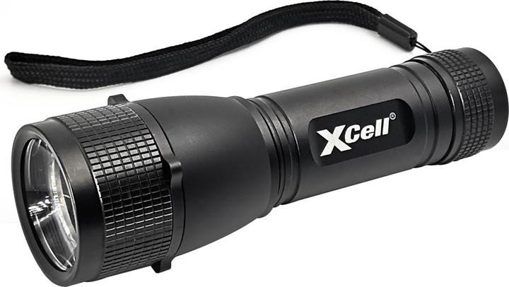 Produktbild XCell 146362 LED Taschenlampe mit Handschlaufe, mit Holster, mit Stroboskopmodus batteriebetrieben (12.60 cm, 500 lm)