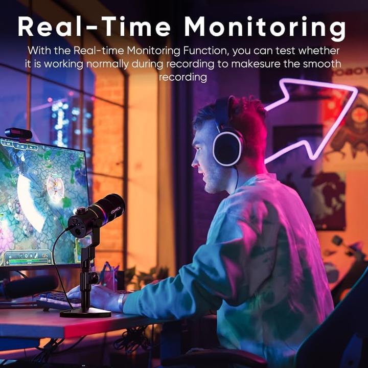 Actual product image Comica RGB Cardioid Dynamic Wireless Microphone EJoy D10 PRO(D) black