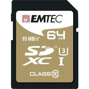 Thumbnail - Emtec SDHC UHS1 U3 Speedin (64 GB, SDXC, U3, UHS-I), Speicherkarte, Schwarz
