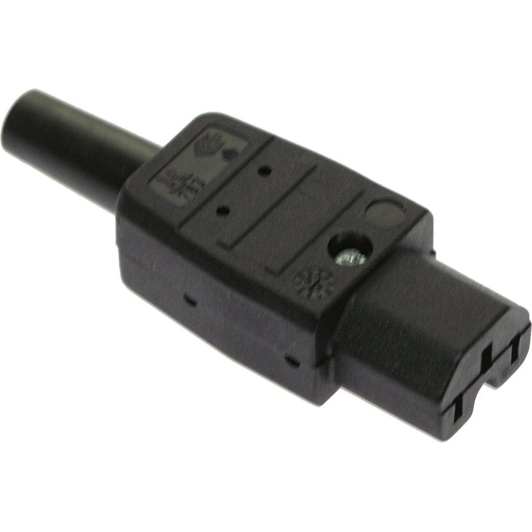 As - Schwabe Thermoplast Gerätesteckdose, Elektronikkabel + Stecker, Schwarz