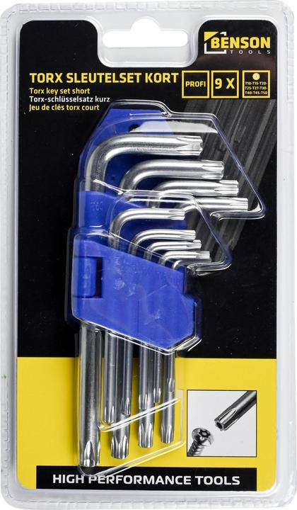 Actual product image Benson Torx wrench set short 9 pcs profi
