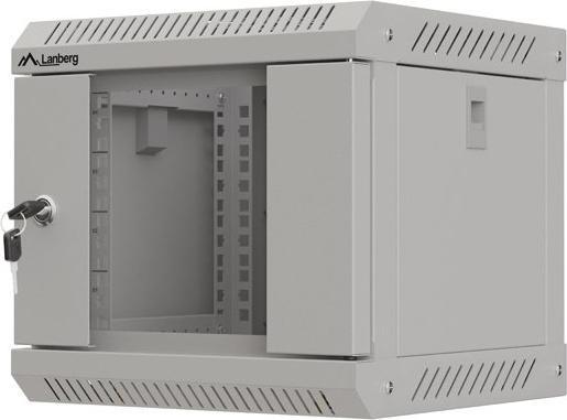 Produktbild Lanberg Szafa Instalacyjna Rack Wisząca 10 4u 300x300 Szara Drzwi Przeszklone (Flat Pack) (4 HE, 10 Zoll Rack)